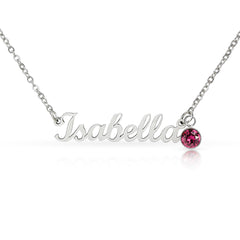 Personalized Name Necklace with Birthstone