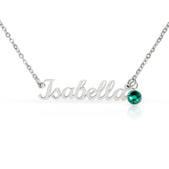 Personalized Name Necklace with Birthstone