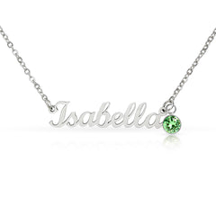 Personalized Name Necklace with Birthstone