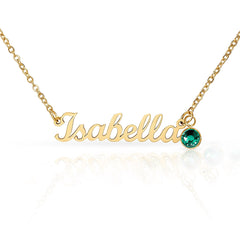 Personalized Name Necklace with Birthstone