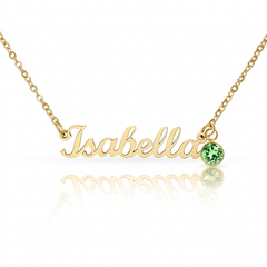 Personalized Name Necklace with Birthstone