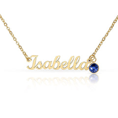 Personalized Name Necklace with Birthstone